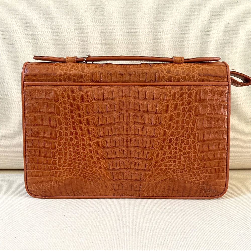 VINTAGE RIVER BRAND GENUINE CROCODILE SKIN CLUTCH/WALLET/HANDBAG, NEW WITH TAG - Picture 3 of 17